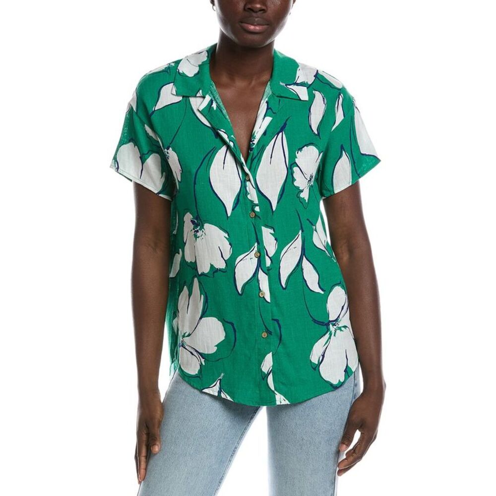 Renee C Womens  Short Sleeve Top, Green